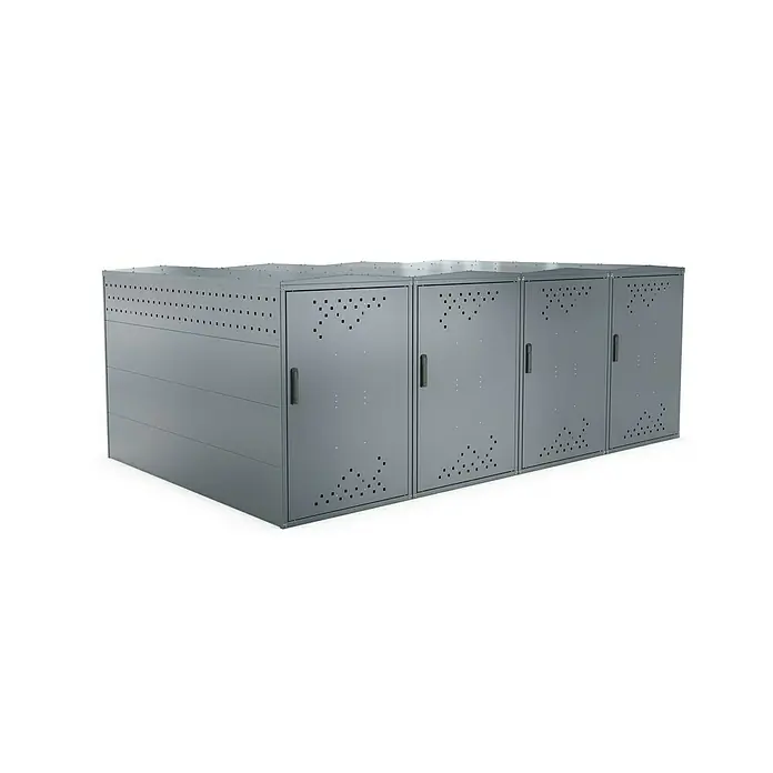 WSM Fahrradgarage BikeBox 1 Giebeldach 4er Set - Anthrazit
