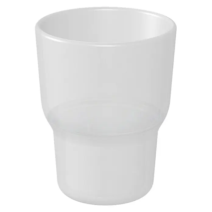 Camargue Ersatz-Zahnputzglas Cannes/Colmar - Glas, Matt - Klare Kunststoff-Trinktasse mit robustem Design, ideal für den täglichen Gebrauch. Perfekt für Wasser, Saft oder andere Getränke.