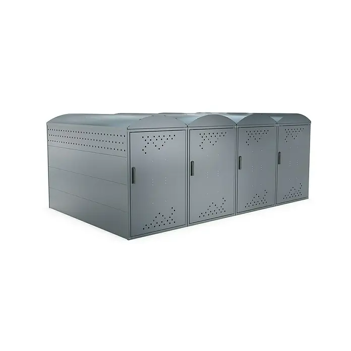 WSM Fahrradgarage BikeBox 1 Bogendach 4er Set - Anthrazit