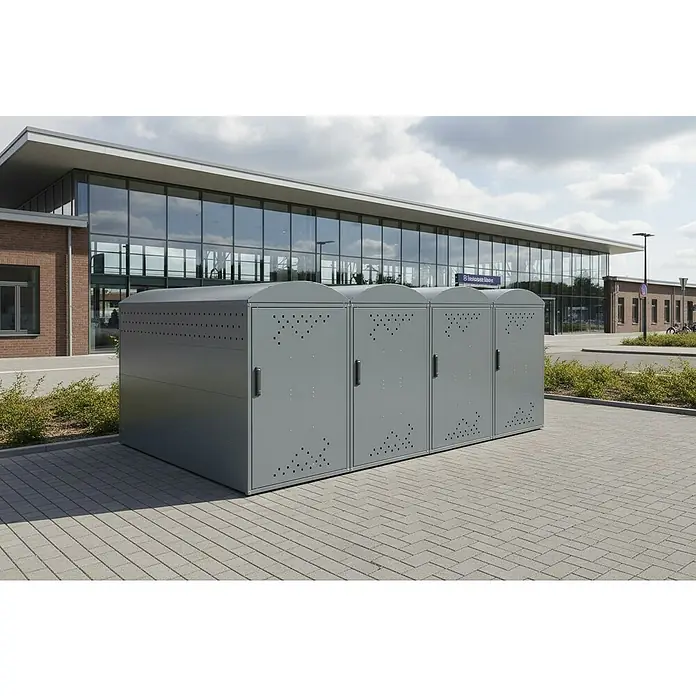 WSM Fahrradgarage BikeBox 1 Bogendach 4er Set - Anthrazit