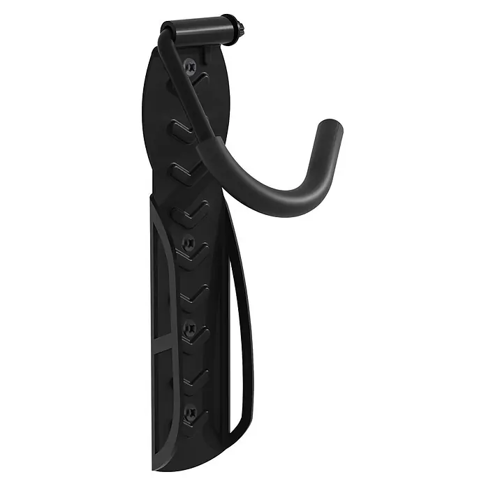 Palram – Canopia Fahrrad-Wandhaken - Passend für: Mountainbikes mit Laufrädern von 36 bis 74 cm (14" bis 29") - Schwarze Wandhalterung für Fahrräder mit gekrümmtem Arm, zur vertikalen Fahrradaufbewahrung.