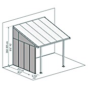 Palram – Canopia Seitenwand (Weiß, L x B x H: 257 x 6,7 x 305 cm) | BAUHAUS