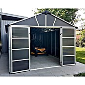 Palram – Canopia Gartenhaus Yukon (Außenmaß inkl. Dachüberstand (B x T): 332 x 643 cm, Kunststoff, Grau, Ohne Boden) | BAUHAUS