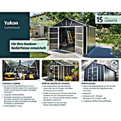 Palram – Canopia Gartenhaus Yukon (Außenmaß inkl. Dachüberstand (B x T): 332 x 643 cm, Kunststoff, Grau, Mit Boden) | BAUHAUS