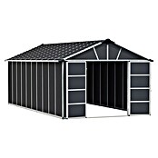 Palram – Canopia Gartenhaus Yukon (Außenmaß inkl. Dachüberstand (B x T): 332 x 643 cm, Kunststoff, Grau, Ohne Boden) | BAUHAUS