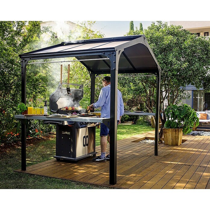 Palram – Canopia Grillpavillon Austin (B x T: 240 x 180 cm, Farbe Gestell: Anthrazit, Aluminium) | BAUHAUS