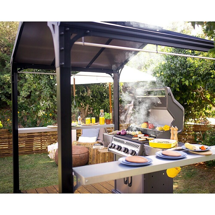 Palram – Canopia Grillpavillon Austin (B x T: 240 x 180 cm, Farbe Gestell: Anthrazit, Aluminium) | BAUHAUS