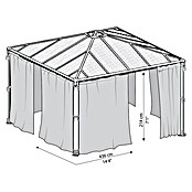 Palram – Canopia Fliegengitter-Vorhang für den Pavillon in Palermo (B x H: 430 x 430 cm) | BAUHAUS