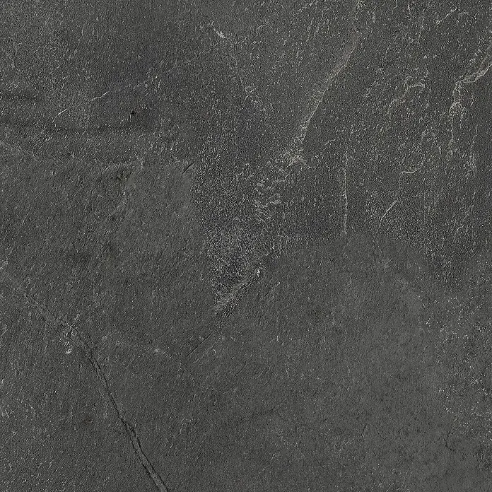 Revêt Wandpaneel SPC Wall - 600 x 300 mm, Schiefer - Dunkelgraue Schiefertextur mit subtilen helleren Adern und Sprenkeln.