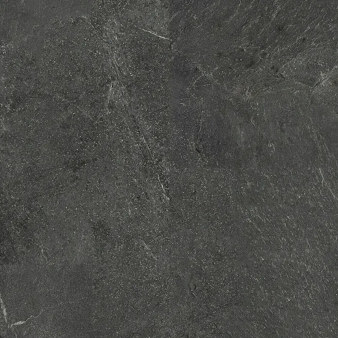 Revêt Wandpaneel SPC Wall - 600 x 300 mm, Schiefer - Dunkelgraue Schiefertextur mit subtilen helleren Adern und Sprenkeln.