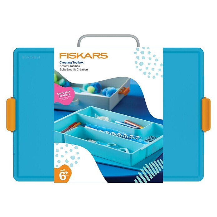 Fiskars Werkzeugkoffer Bastelbox Kids (L x B x H: 386 x 77 x 252 mm, Kunststoff) | BAUHAUS