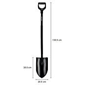 Fiskars Ergonomic Gärtnerspaten Pro (Arbeitsbreite: 20,5 cm, Länge: 1 305 mm) | BAUHAUS