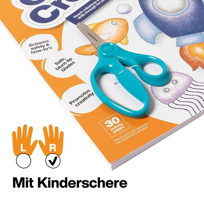 Fiskars Bastelschere Kinderschere & Bastelheft 6+ (2 -tlg.) | BAUHAUS