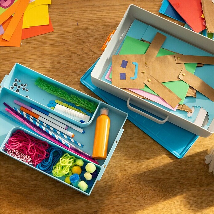Fiskars Werkzeugkoffer Bastelbox Kids (L x B x H: 386 x 77 x 252 mm, Kunststoff) | BAUHAUS