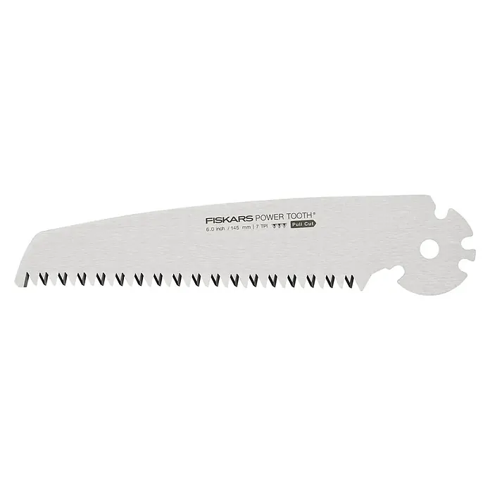 Fiskars Plus Ersatz-Sägeblatt - Passend für: Fiskars Plus Klappsäge SW68 - Fiskars Power Tooth Sägeblatt, 6.0 Zoll / 145 mm, 7 TPI, mit scharfen Zugzähnen.