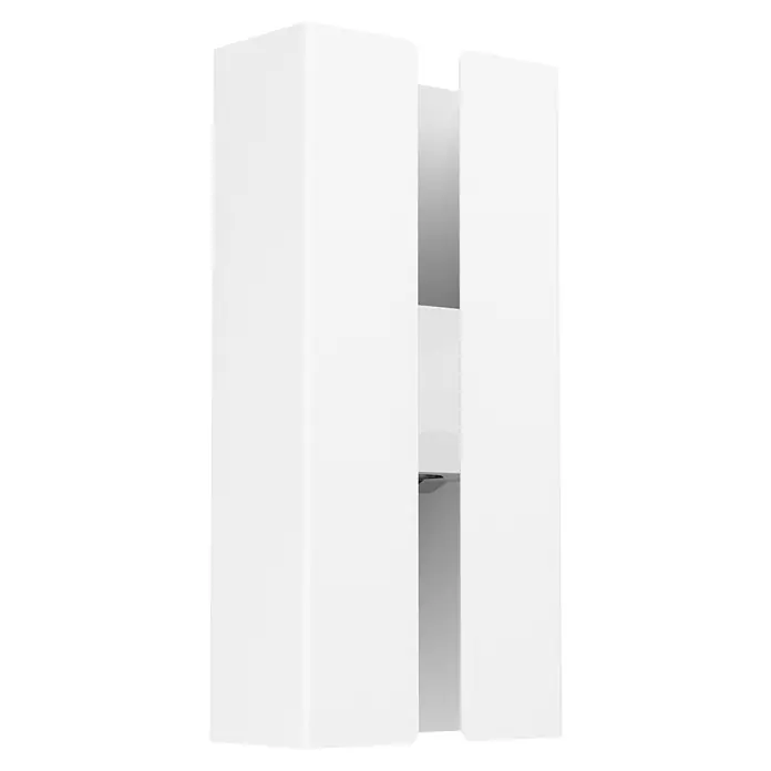 Eglo Aplique LED Bríscola - 8 W, An x Al: 120 x 250 mm, IP44, Blanco - Embalaje rectangular blanco, vertical y parcialmente abierto.
