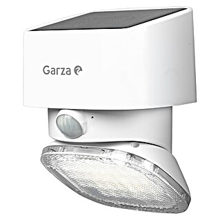 Garza Aplique solar LED para exterior (L x An x Al: 107 x 107 x 150 mm, Blanco, 2.000 lm, 3.000 K - 4.000 K, IP44)