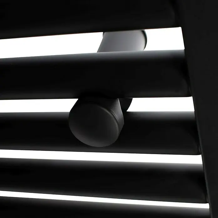 Interpromo Badheizkörper Sonora 50x160cm Schwarz - Handtuchheizkörper Heizkörper Bad mit Wandmontage - Mattschwarz