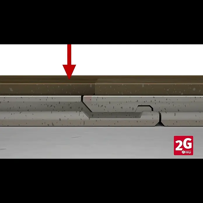 b!design Vinylbodenmuster SPC Savannah Eiche - 180 x 160 x 3,8 mm, Landhausdiele - b!design 2G Klicksystem Installation Anleitung
