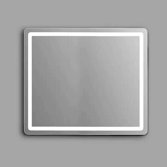 Espejo con luz Bruma - 100 x 70 cm, Blanco frío - Espejo rectangular con iluminación LED blanca integrada en el borde.