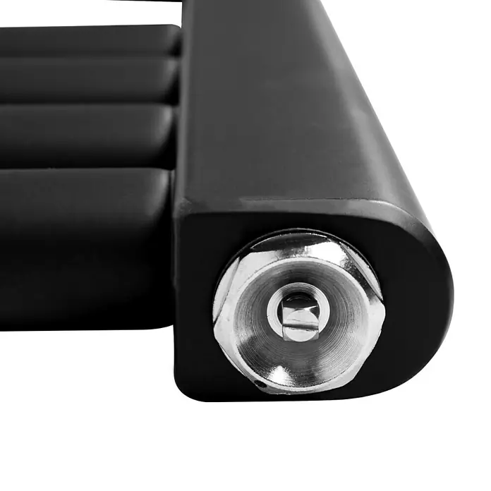 Interpromo Badheizkörper Sonora 50x120cm Schwarz - Handtuchheizkörper Heizkörper Bad mit Wandmontage - Mattschwarz