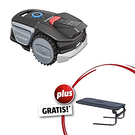 Sunseeker Mähroboter-Set V1 inkl. Garage (300 m², Schnittbreite: 16 cm, Kamera-gestützte Navigation)