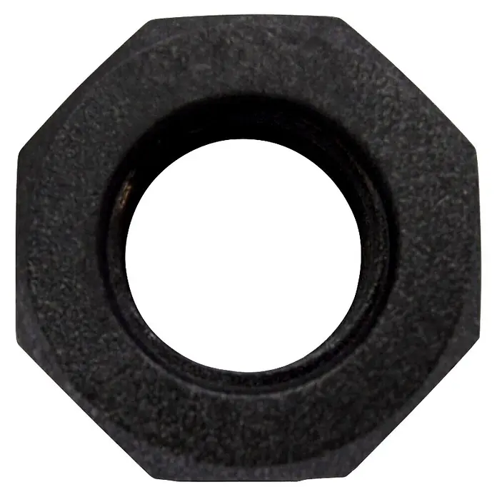 Manguito reductor H-H - 1¼'' × 1'' - Tuerca octagonal negra para una fijación segura.