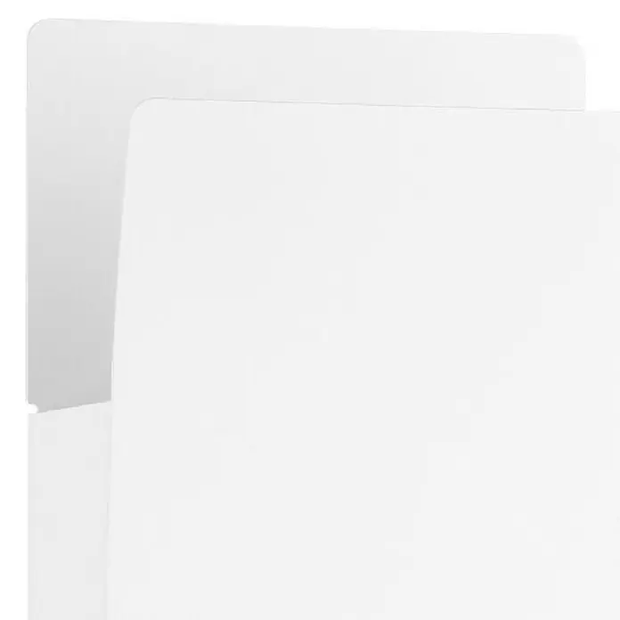 Eglo Aplique LED Verdolino - 8 W, An x Al: 120 x 280 mm, IP44, Blanco - Carpeta blanca de plástico o papel con esquinas redondeadas, mostrando dos secciones superpuestas.