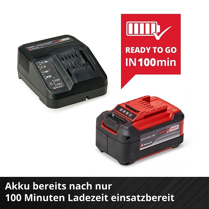 Einhell Power X-Change 18V Akku & Ladegerät Starter-Kit (18 V, 1 Akku, 5,2 Ah) | BAUHAUS