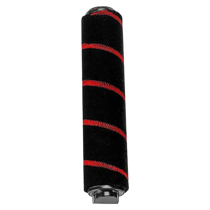 Einhell Hartbodendüse - Passend für: Einhell Akku-Stielstaubsauger TE-SV 18/270 Li BL und TE-SV 18/270 Li BL-C - Schwarze Walzenbürste mit roten Spiralstreifen und texturierter Oberfläche.