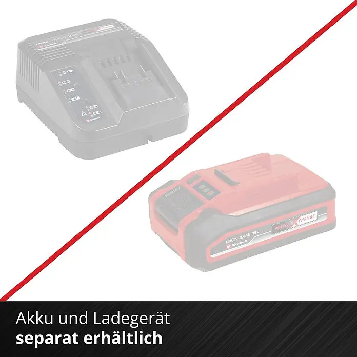 Einhell Power X-Change 18V Akku-Fugenreiniger GE-CC 18/110 Li E - 18 V - Einhell Power X-Change Ladegerät und 18V Li-Ion Akku.