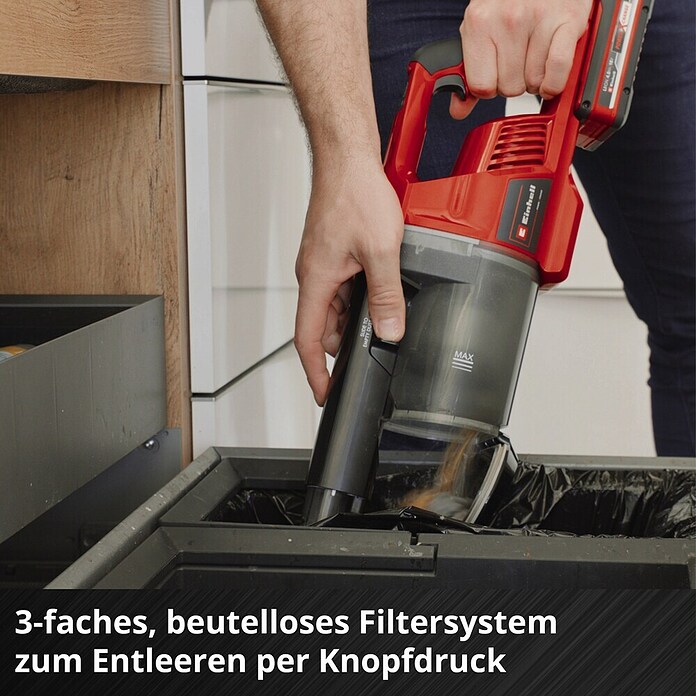 Einhell Power X-Change 18V Akku-Staubsauger TE-SV 18 Li (18 V, 1 Akku, 4 Ah, Behältervolumen: 0,6 l) | BAUHAUS