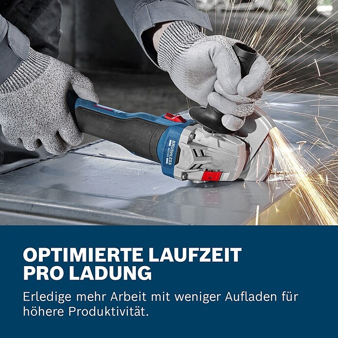 Bosch Professional AMPShare 18V Akku-Winkelschleifer GWS 18V-8 Pro Solo (18 V, Ohne Akku, Durchmesser Scheibe: 125 mm) | BAUHAUS