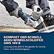 Bosch Professional AMPShare 18V Akku-Winkelschleifer GWS 18V-8 Pro Solo (18 V, Ohne Akku, Durchmesser Scheibe: 125 mm) | BAUHAUS