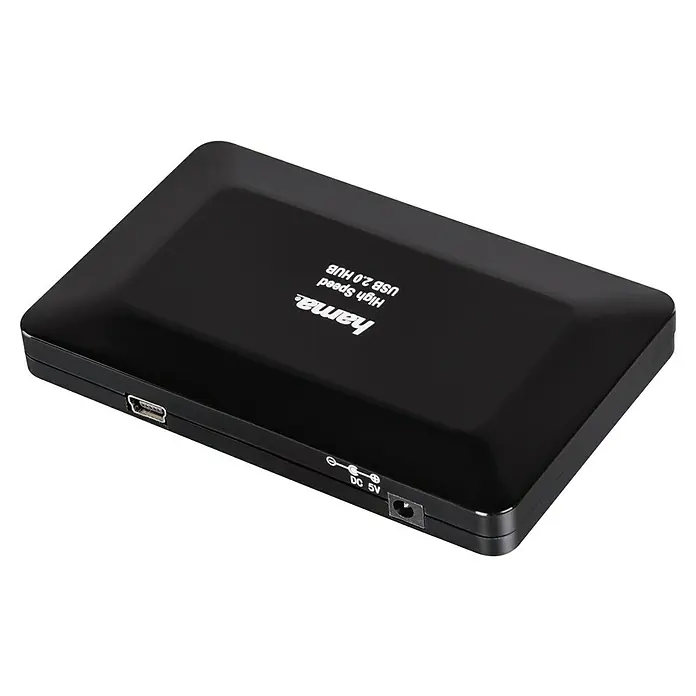 Hama USB-Hub - 4 x USB-Kupplung 2.0 - Schwarzer Hama High Speed USB 2.0 Hub für schnelle Datenübertragung und zusätzliche USB-Anschlüsse an Ihrem Gerät.