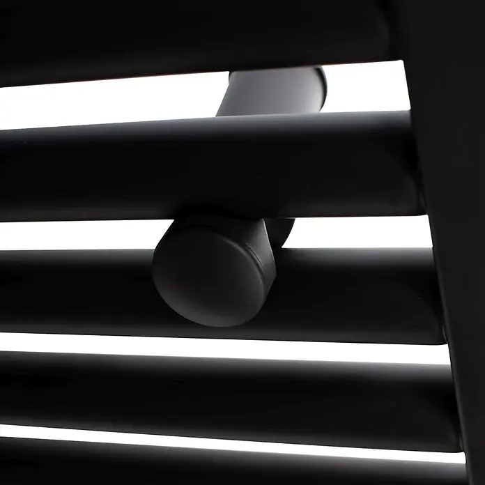 Interpromo Badheizkörper Sonora 60x160cm Schwarz - Handtuchheizkörper Heizkörper Bad mit Wandmontage - Mattschwarz