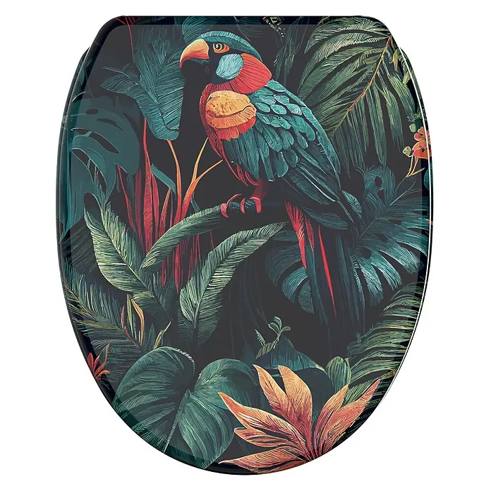 SANILO WC-Sitz Exotic mit Schnellverschluss - MDF, Multicolor, Mit Absenkautomatik