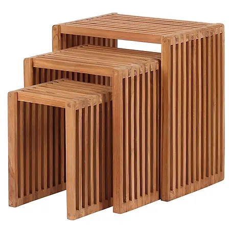 Bene Living Garten-Beistelltisch Teak
