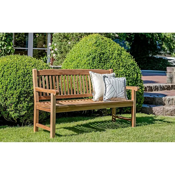 Kai Wiechmann Gartenbank - B x T x H: 110 x 67 x 91 cm, Teak, Naturbelassen