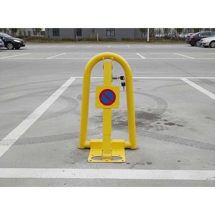 Barrera de seguridad para el parking (An x Al: 30 x 50 cm, Acero)
