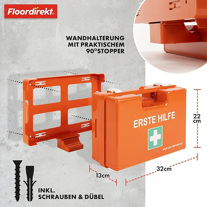 Floordirekt Erste-Hilfe-Box Mittel - DIN 13169 - Kunststoff