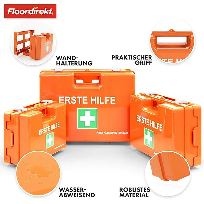 Floordirekt Erste-Hilfe-Box Mittel - DIN 13169 - Kunststoff