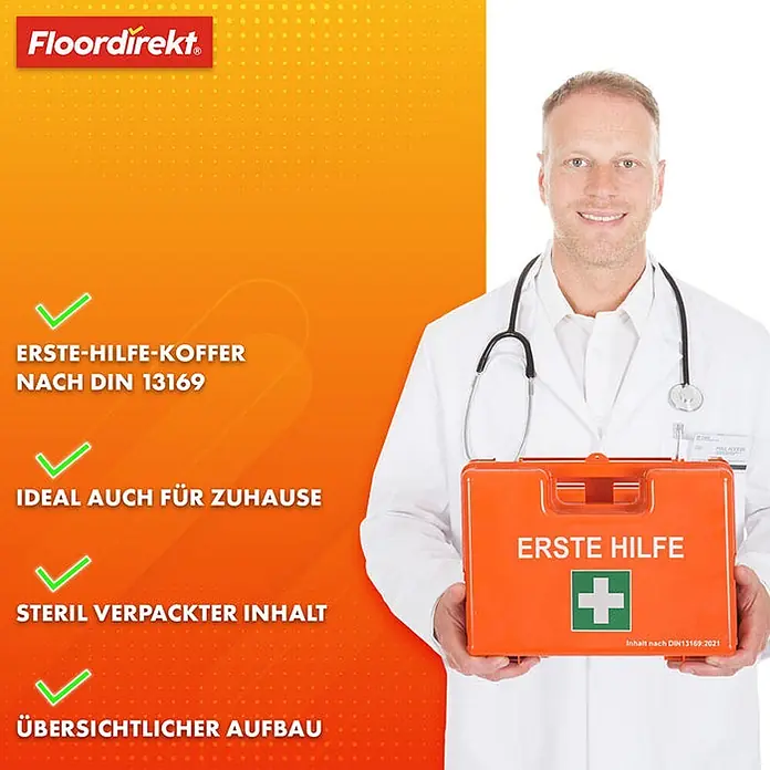 Floordirekt Erste-Hilfe-Box Mittel - DIN 13169 - Kunststoff