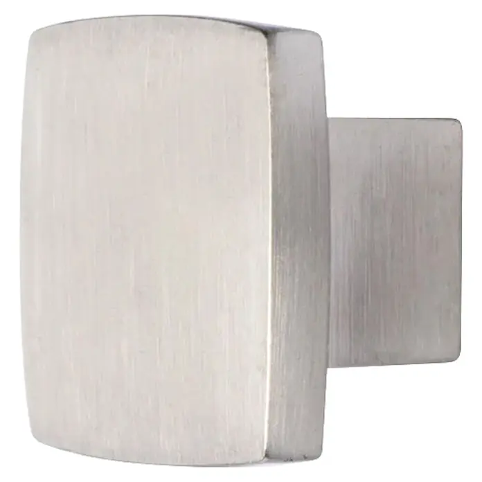 Rei Tirador para muebles - L x An x Al: 25 x 25 x 24 mm, Níquel - Pomo rectangular de metal cepillado con bordes redondeados.