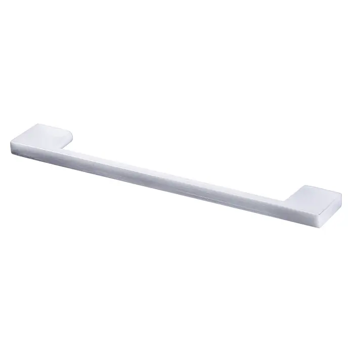 Rei Tirador para muebles - Tipo de tirador del mueble: Barra, L x An x Al: 189 x 27 x 9 mm, Aluminio, Cromado - Tirador moderno, largo, de metal plateado cepillado para armarios o cajones.