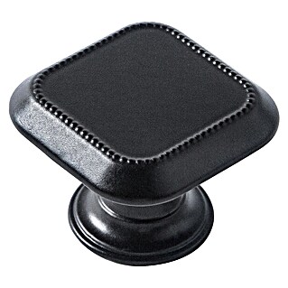 Rei Pomo para muebles (L x An: 30 x 30 mm, Negro, Mate, 4 ud.)
