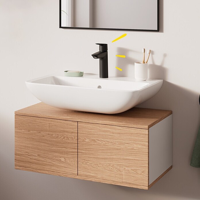 Grohe Start Waschtischarmatur M-Size (Schwarz, Matt) | BAUHAUS