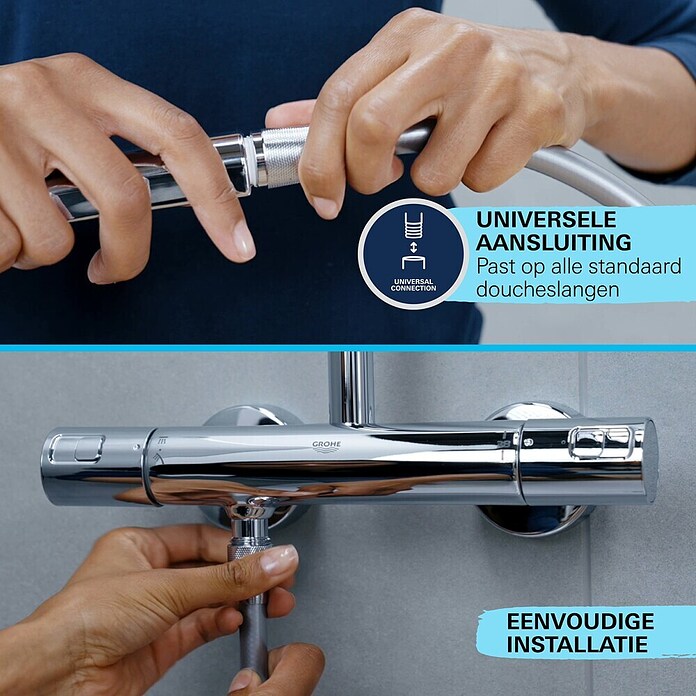 Grohe Douchekop Vitalio SmartActive 150 (Aantal functies: 3 st., Chroom, Rond) | BAUHAUS