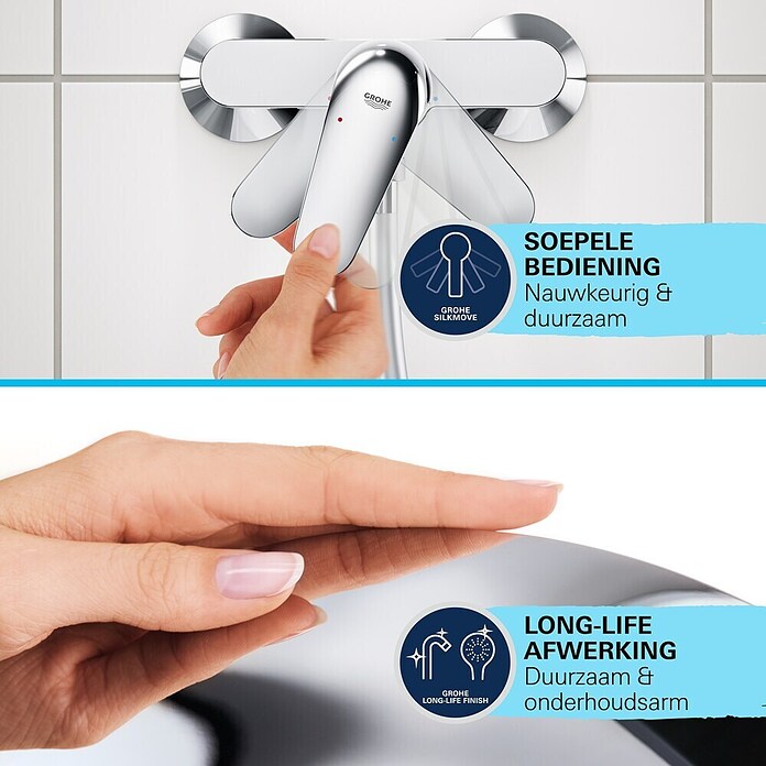 Grohe QuickFix Badkraan (Afvoer armatuur: 188 mm, Glanzend) | BAUHAUS