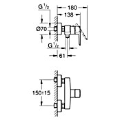 Grohe QuickFix Brausearmatur Start (Chrom, Glänzend, Messing) | BAUHAUS